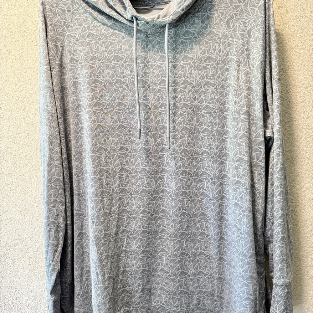 Ascend Charcoal Hoodie with Geometric Accents